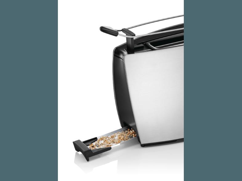 BOSCH TAT 6801 Toaster Silber/Schwarz (900 Watt, Schlitze: 1 Für 1 lange Brotscheibe, Für 2 Scheiben Toast)