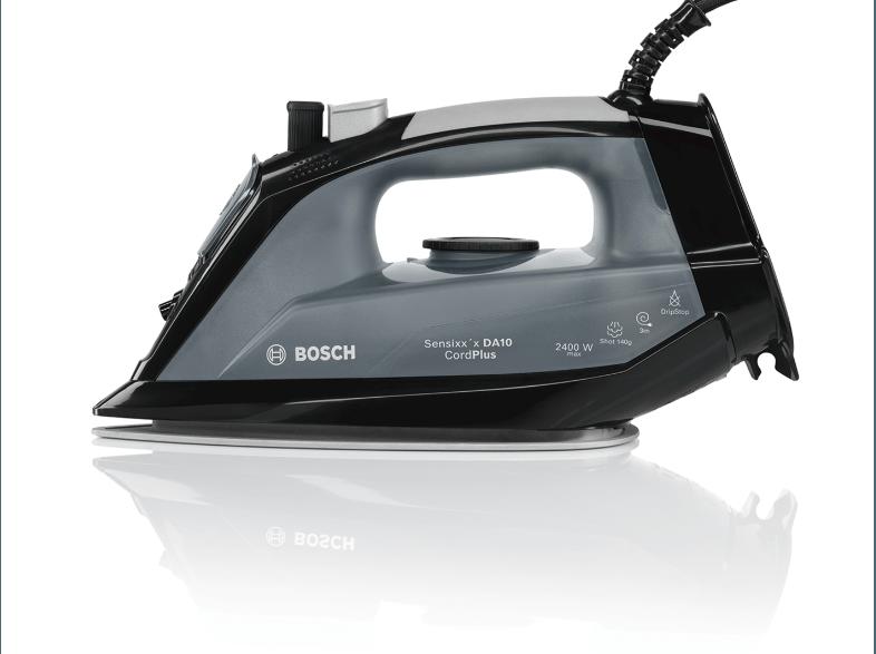 BOSCH TDA 102401 C  (2400 Watt, PalladiumGlissée Bügelsohle Bügelsohle mit Dampfkanälen und 3 Phasen-Design)