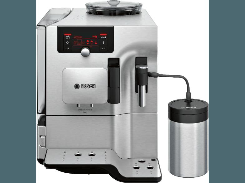 BOSCH TES80551 VeroSelection 500 Kaffeevollautomat (Keramikmahlwerk, 2.4 Liter, Edelstahl)
