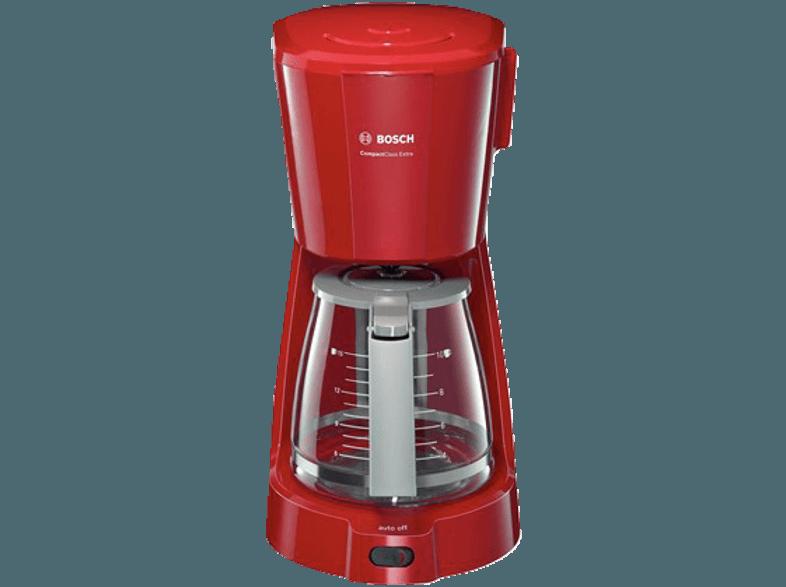 BOSCH TKA 3A 034 Kaffeemaschine Rot/Hellgrau (Glaskanne)