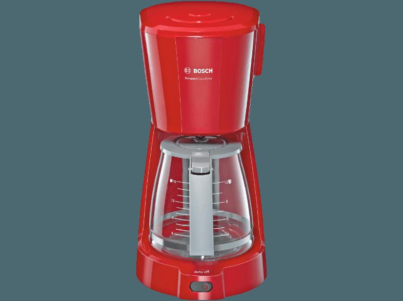 BOSCH TKA 3A 034 Kaffeemaschine Rot/Hellgrau (Glaskanne)