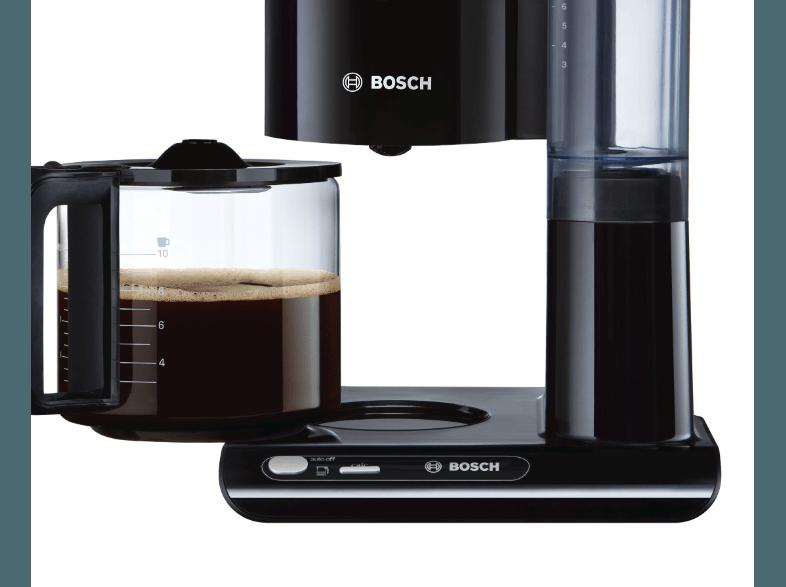 BOSCH TKA 8013 Kaffeemaschine Schwarz (Glaskanne, Volume Automatic für optimales Kaffeearoma, auch bei kleinen Brühmengen), BOSCH, TKA, 8013, Kaffeemaschine, Schwarz, Glaskanne, Volume, Automatic, optimales, Kaffeearoma, auch, kleinen, Brühmengen,