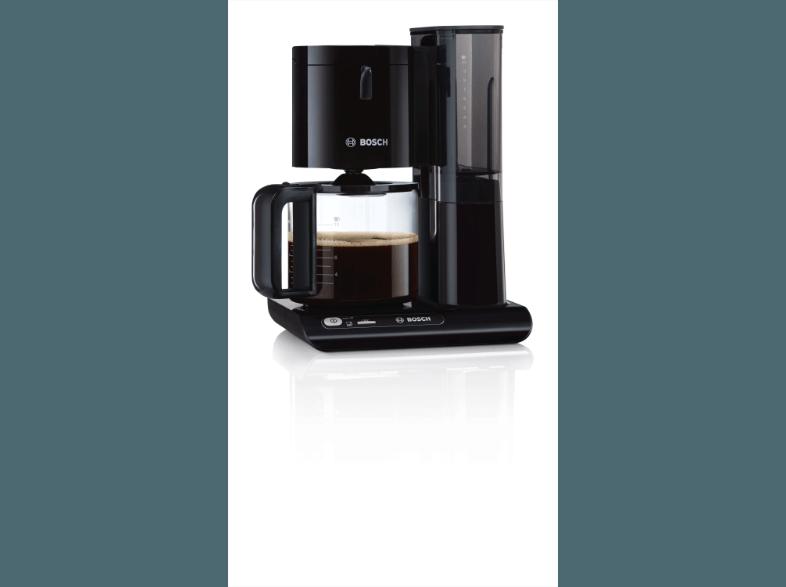 BOSCH TKA 8013 Kaffeemaschine Schwarz (Glaskanne, Volume Automatic für optimales Kaffeearoma, auch bei kleinen Brühmengen), BOSCH, TKA, 8013, Kaffeemaschine, Schwarz, Glaskanne, Volume, Automatic, optimales, Kaffeearoma, auch, kleinen, Brühmengen,