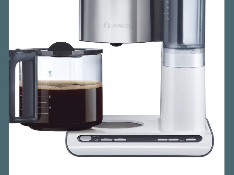 BOSCH TKA 8631 Kaffeemaschine Weiß/Anthrazit (Glaskanne, Volume Automatic für optimales Kaffeearoma, auch bei kleinen Brühmengen), BOSCH, TKA, 8631, Kaffeemaschine, Weiß/Anthrazit, Glaskanne, Volume, Automatic, optimales, Kaffeearoma, auch, kleinen, Brühmengen,