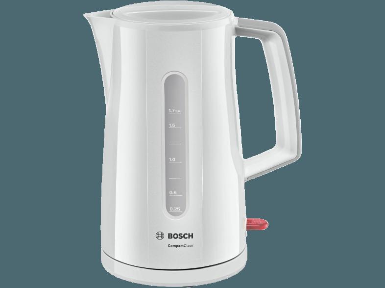 BOSCH TWK 3A 011 Wasserkocher Weiß (2400 Watt, 1.7 Liter), BOSCH, TWK, 3A, 011, Wasserkocher, Weiß, 2400, Watt, 1.7, Liter,