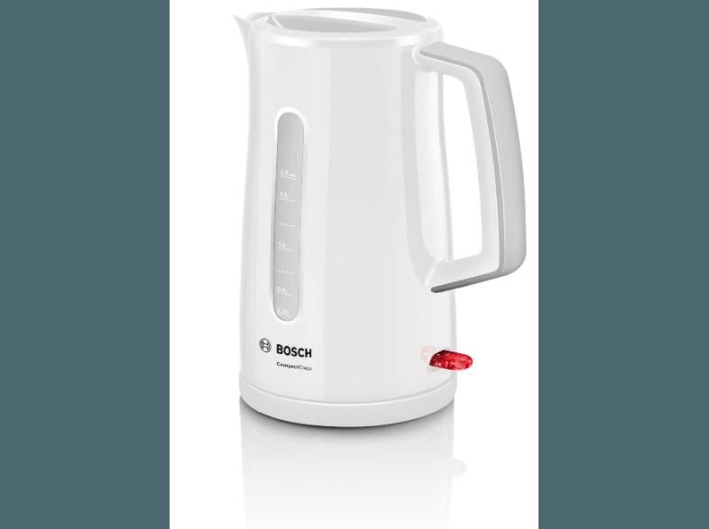 BOSCH TWK 3A 011 Wasserkocher Weiß (2400 Watt, 1.7 Liter)