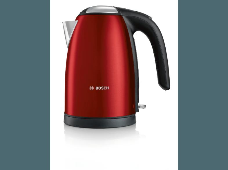 BOSCH TWK 7804 Wasserkocher Glamourrot (2200 Watt, 1.7 Liter)