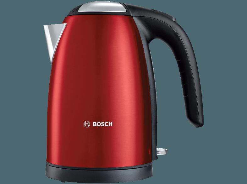 BOSCH TWK 7804 Wasserkocher Glamourrot (2200 Watt, 1.7 Liter)