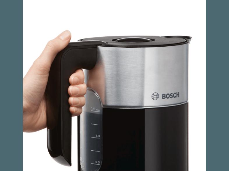 BOSCH TWK 8613 P Wasserkocher Schwarz/Silber (2400 Watt, 1.5 Liter), BOSCH, TWK, 8613, P, Wasserkocher, Schwarz/Silber, 2400, Watt, 1.5, Liter,