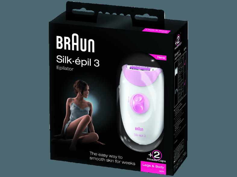 BRAUN 3270 Silk-épil 3 Legs & Body Epilierer Weiß/Pink