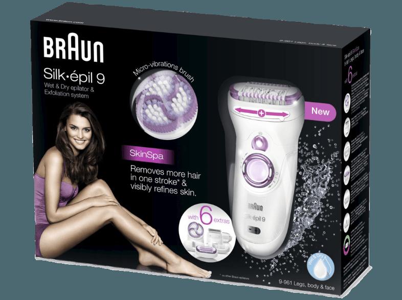 BRAUN 9-961 Silk-épil 9 Skin Spa wet&dry Epilierer Weiß/Lila