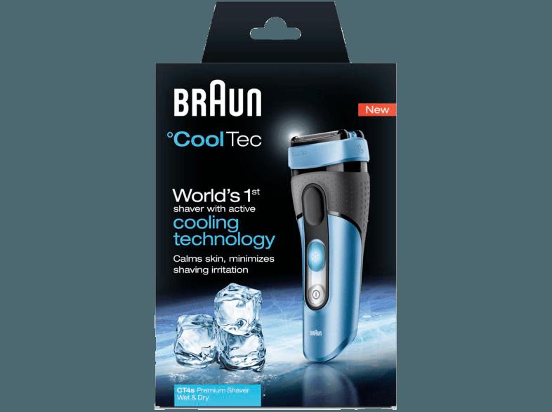 BRAUN CT4 CoolTec Herrenrasierer Schwarz (Vibrierende Scherfolien)