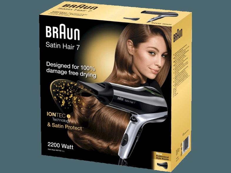 BRAUN HD 710 Satin Hair 7 inkl. Profidüse  (Schwarz)