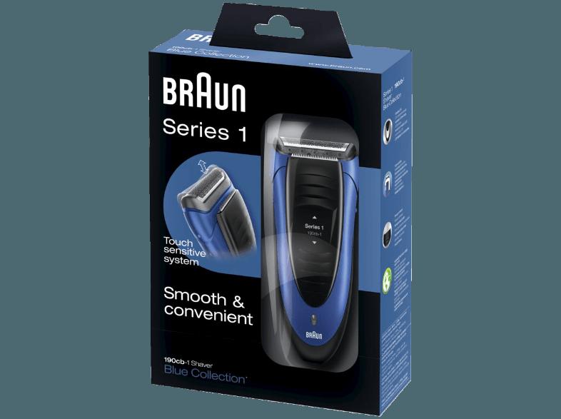 BRAUN Series 1 - 190s Herrenrasierer Blau (Smart Foil Technologie)