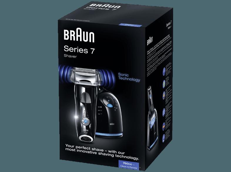 BRAUN Series 7 - 760cc Akku-/Netzrasierer Schwarz (Active Lift, 3fach Schersystem), BRAUN, Series, 7, 760cc, Akku-/Netzrasierer, Schwarz, Active, Lift, 3fach, Schersystem,