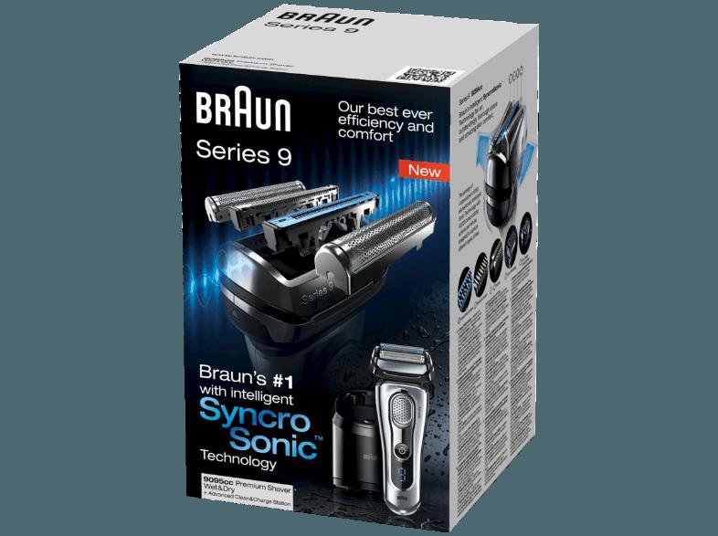 BRAUN Series 9 - 9095cc Herrenrasierer Dunkelgrau (SyncroSonic Technologie)