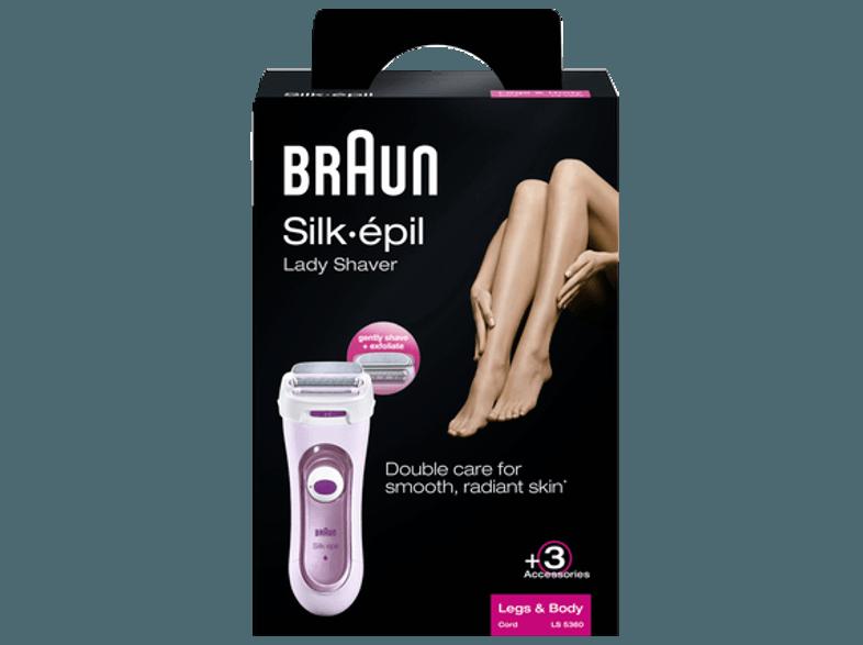 BRAUN Silk-épil lady shaver LS 5360 Damenrasierer Pink