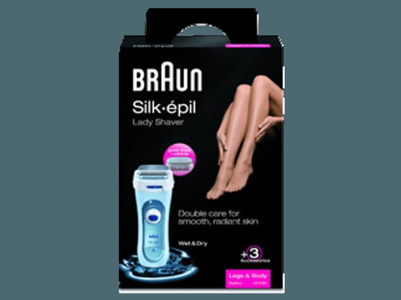 BRAUN Silk-épil lady shaver LS 5160 Damenrasierer Weiß/Blau