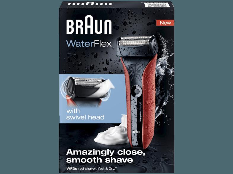 BRAUN Waterflex - WF2s rot wet&dry Wet&Dry Rot (Scherfolienrasierer)