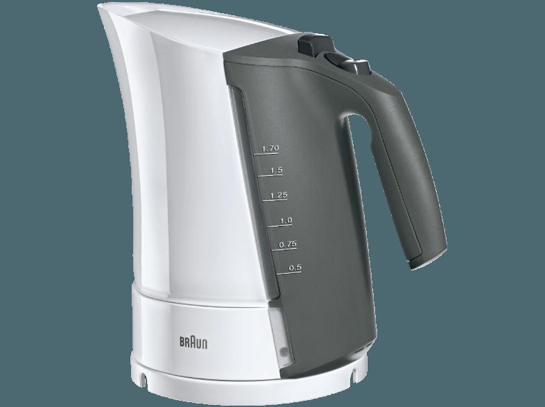 BRAUN WK 300 Multiquick 3 Wasserkocher Weiß (2200 Watt, 1.6 Liter), BRAUN, WK, 300, Multiquick, 3, Wasserkocher, Weiß, 2200, Watt, 1.6, Liter,