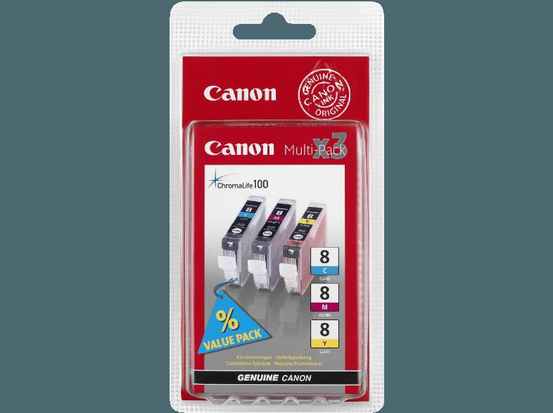 CANON CLI 8 C/M/Y MULTIPACK Tintenkartusche Color, CANON, CLI, 8, C/M/Y, MULTIPACK, Tintenkartusche, Color