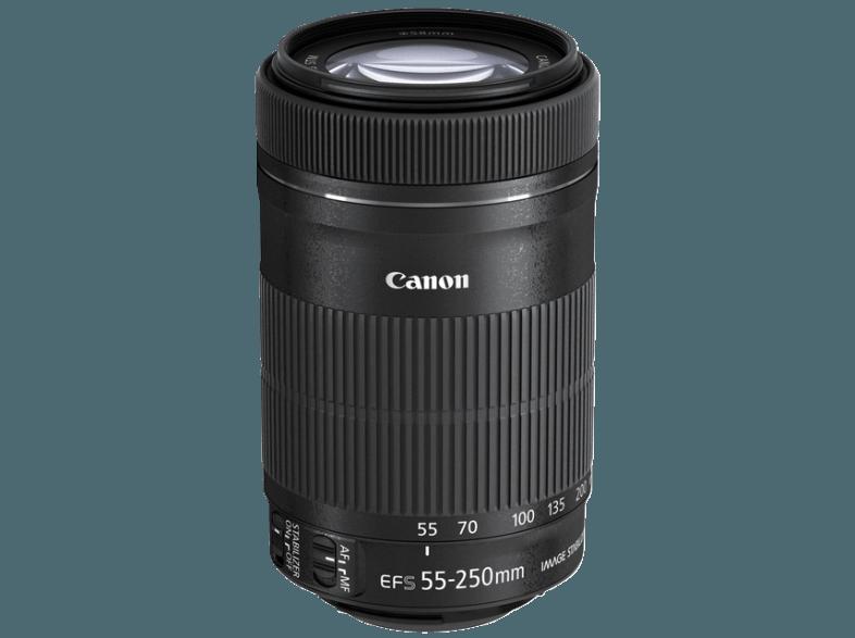 CANON EF-S 55-250mm f/4-5.6 IS STM Gegenlichtblende ET63 Reinigungstuch Telezoom für EOS-Kameras mit EF-S Bajonett (55 mm- 250 mm, f/4-5.6)