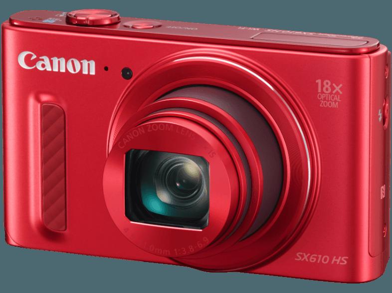 CANON Power Shot SX610 HS  Rot (20.2 Megapixel, 18x opt. Zoom, 7.5 cm sRGB-PureColor-II-G-LCD, WLAN), CANON, Power, Shot, SX610, HS, Rot, 20.2, Megapixel, 18x, opt., Zoom, 7.5, cm, sRGB-PureColor-II-G-LCD, WLAN,