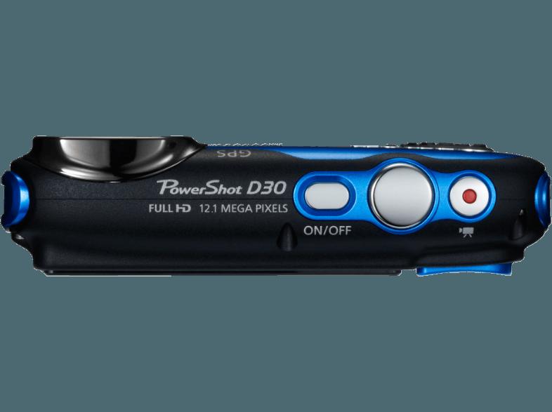 CANON PowerShot D30  Blau (12.1 Megapixel, 5x opt. Zoom, 7.5 cm PureColor-LCD-II (TFT))