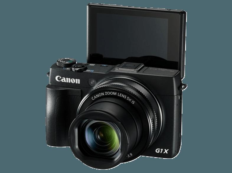 CANON PowerShot G1 X Mark II  Schwarz (13.1 Megapixel, 5x opt. Zoom, 7.62 cm PureColor-II-G-Touchscreen-LCD (TFT), WLAN)