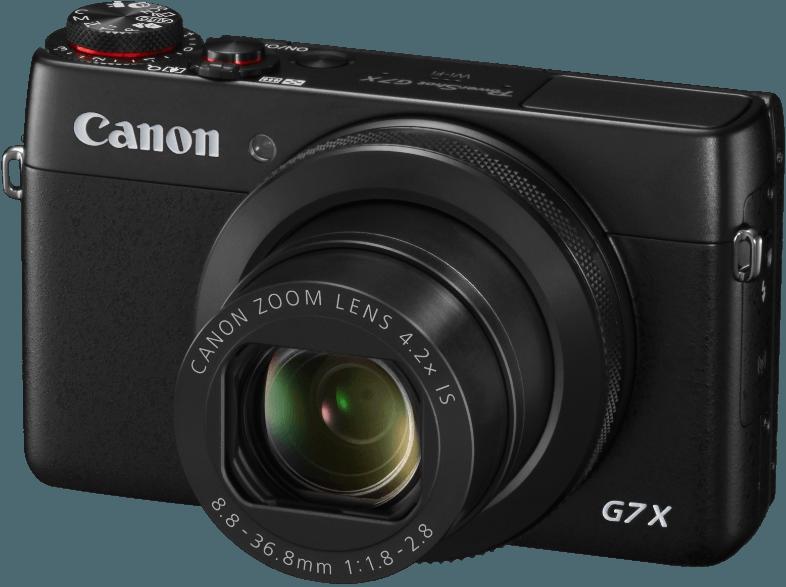CANON PowerShot G7 X  Schwarz (20.2 Megapixel, 4.2x opt. Zoom, 7.5 cm LCD, WLAN), CANON, PowerShot, G7, X, Schwarz, 20.2, Megapixel, 4.2x, opt., Zoom, 7.5, cm, LCD, WLAN,