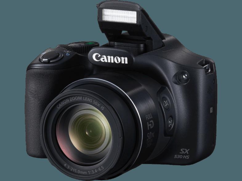 CANON PowerShot SX530 HS  Schwarz (16 Megapixel, 50x opt. Zoom, 7.5 cm TFT, WLAN), CANON, PowerShot, SX530, HS, Schwarz, 16, Megapixel, 50x, opt., Zoom, 7.5, cm, TFT, WLAN,