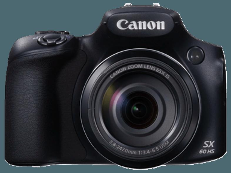 CANON Powershot SX60 HS  Schwarz (16.1 Megapixel, 65x opt. Zoom, 7.5 cm PureColor-II-VA (TFT), WLAN)