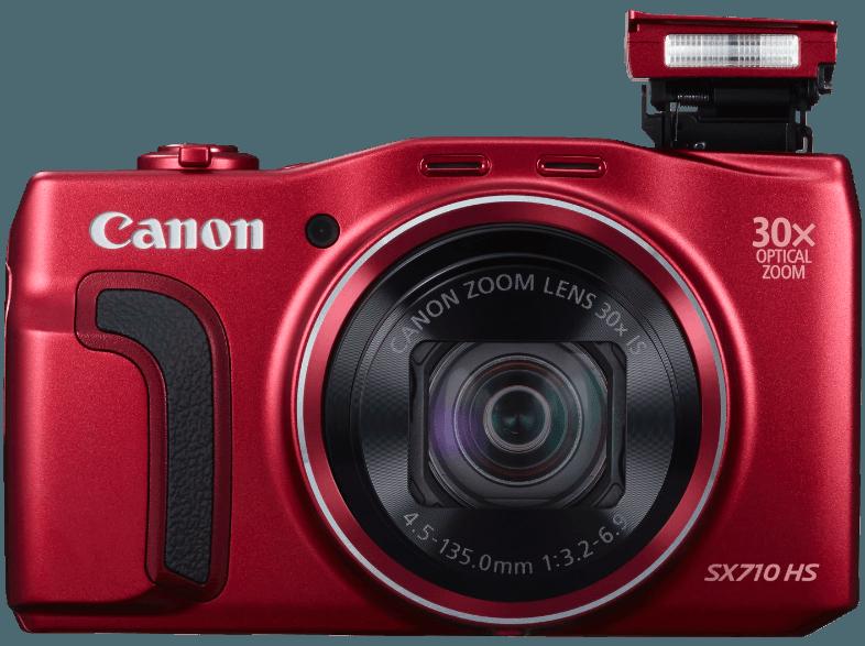 CANON PowerShot SX710 HS  Rot (20.3 Megapixel, 30x opt. Zoom, 7.5 cm sRGB-PureColor-II-G-LCD, WLAN)