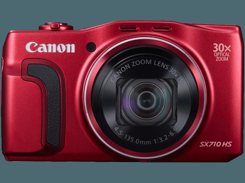 CANON PowerShot SX710 HS  Rot (20.3 Megapixel, 30x opt. Zoom, 7.5 cm sRGB-PureColor-II-G-LCD, WLAN)