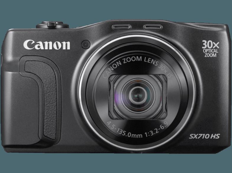 CANON PowerShot SX710 HS  Schwarz (20.3 Megapixel, 30x opt. Zoom, 7.5 cm sRGB-PureColor-II-G-LCD, WLAN)