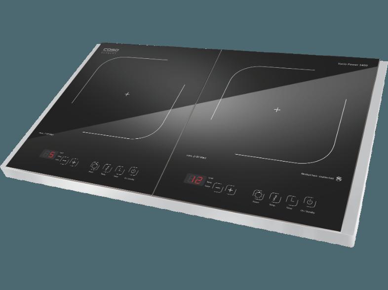 CASO 2250 Vario Power 3400 Induktionskochfeld (3.4 kW, Kochfelder: 2, Glaskeramik), CASO, 2250, Vario, Power, 3400, Induktionskochfeld, 3.4, kW, Kochfelder:, 2, Glaskeramik,