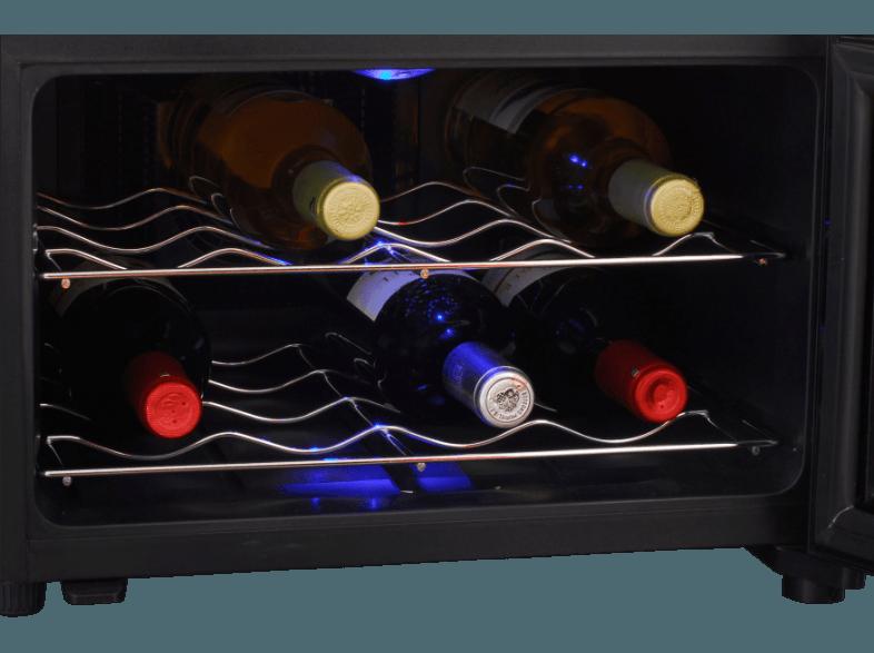 CASO WineCase 8 Weinklimaschrank (270 kWh/Jahr, D, 8 Flaschen, Schwarz)