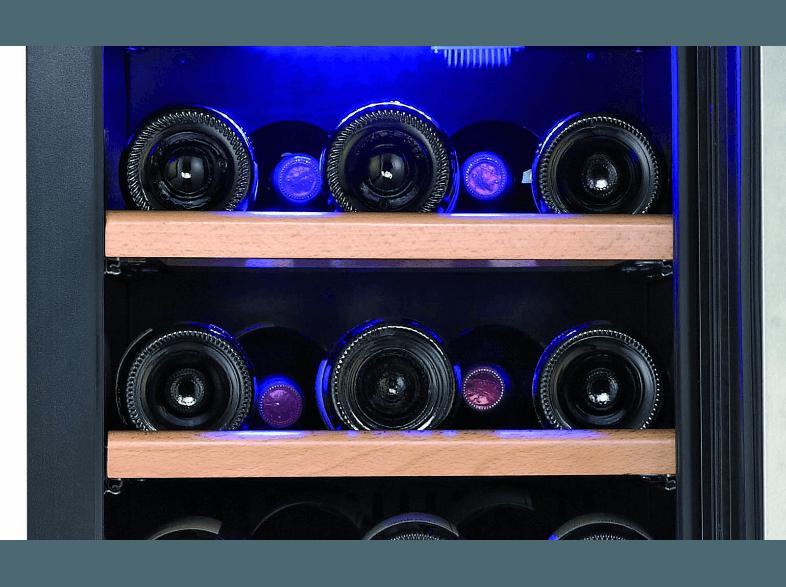 CASO WineMaster 38 Weinklimaschrank (139 kWh/Jahr, A, 38 Flaschen, Silber)