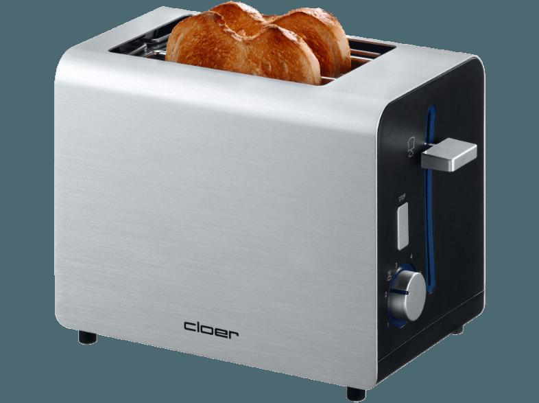 CLOER 3519 Toaster Silberminium matt (825 Watt, Schlitze: 2)