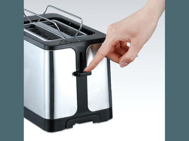 CLOER 3609 Scheiben-Toaster Edelstahl/Schwarz (900 Watt, Schlitze: 2)