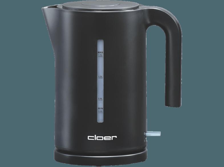 CLOER 4110 Wasserkocher Schwarz (2200 Watt, 1.7 Liter), CLOER, 4110, Wasserkocher, Schwarz, 2200, Watt, 1.7, Liter,