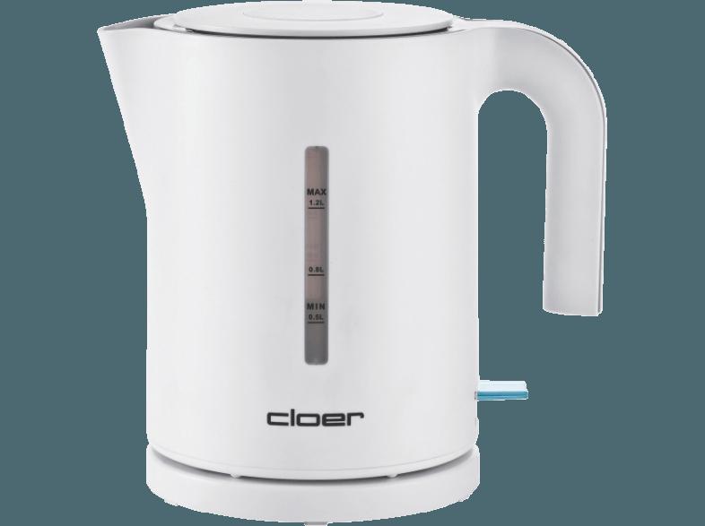 CLOER 4121 Wasserkocher Weiß (2200 Watt, 1.2 Liter/Jahr), CLOER, 4121, Wasserkocher, Weiß, 2200, Watt, 1.2, Liter/Jahr,