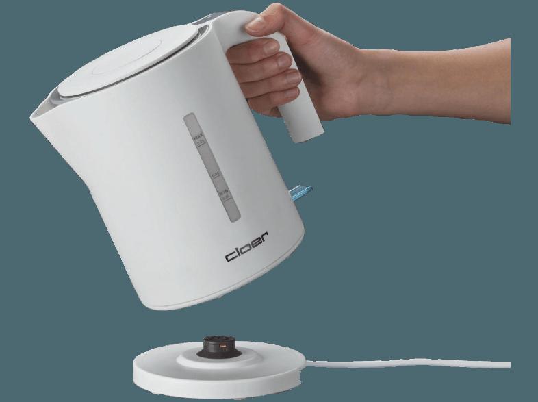 CLOER 4121 Wasserkocher Weiß (2200 Watt, 1.2 Liter/Jahr)