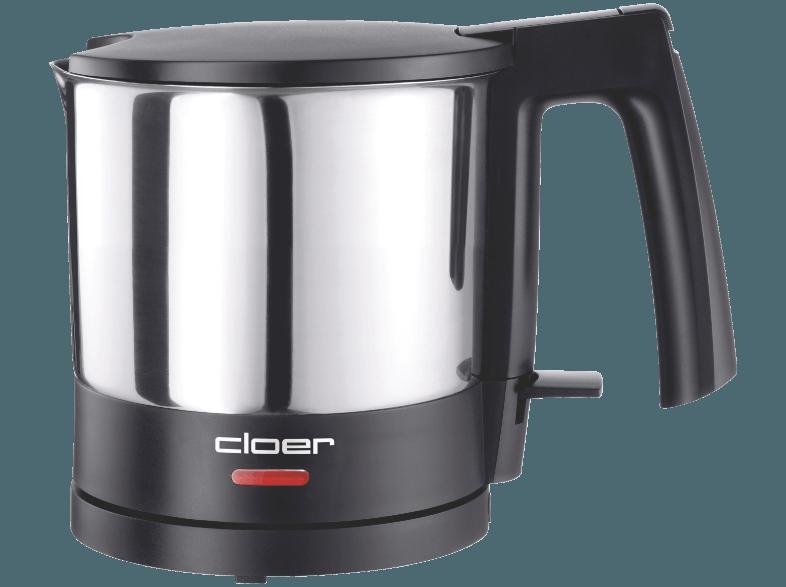 CLOER 4720 Wasserkocher Edelstahl/Schwarz (1800 Watt, 1 Liter)