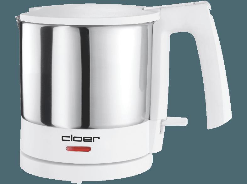 CLOER 4721 Wasserkocher Edelstahl/Weiß (1800 Watt, 1 Liter)