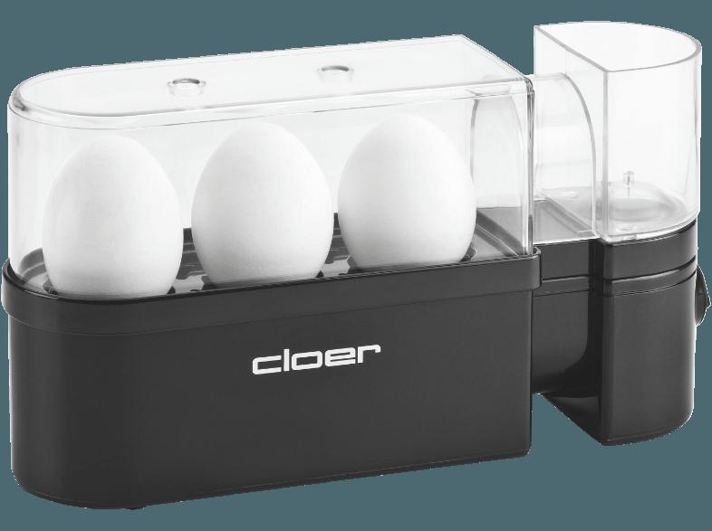 CLOER 6020 Eierkocher (Anzahl Eier:3, Schwarz)