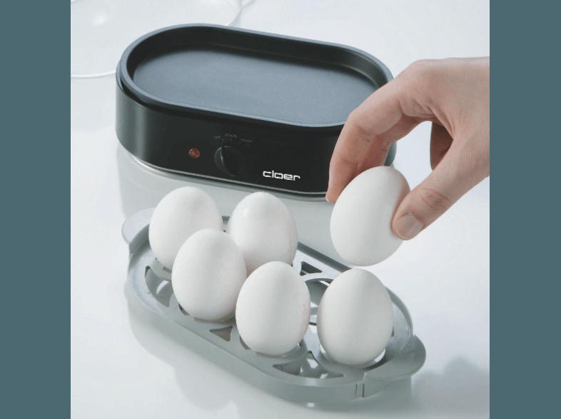 CLOER 6090 Eierkocher (Anzahl Eier:6, Schwarz)