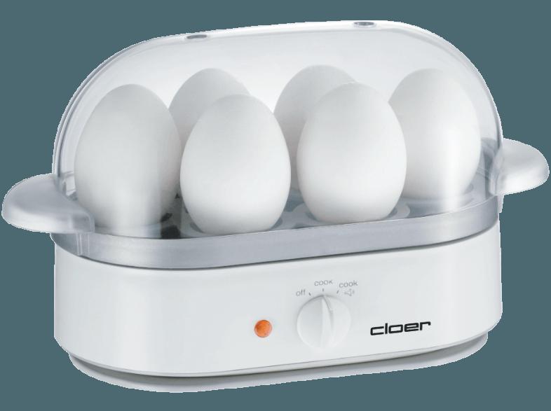 CLOER 6091 Eierkocher (Anzahl Eier:6, Weiß), CLOER, 6091, Eierkocher, Anzahl, Eier:6, Weiß,