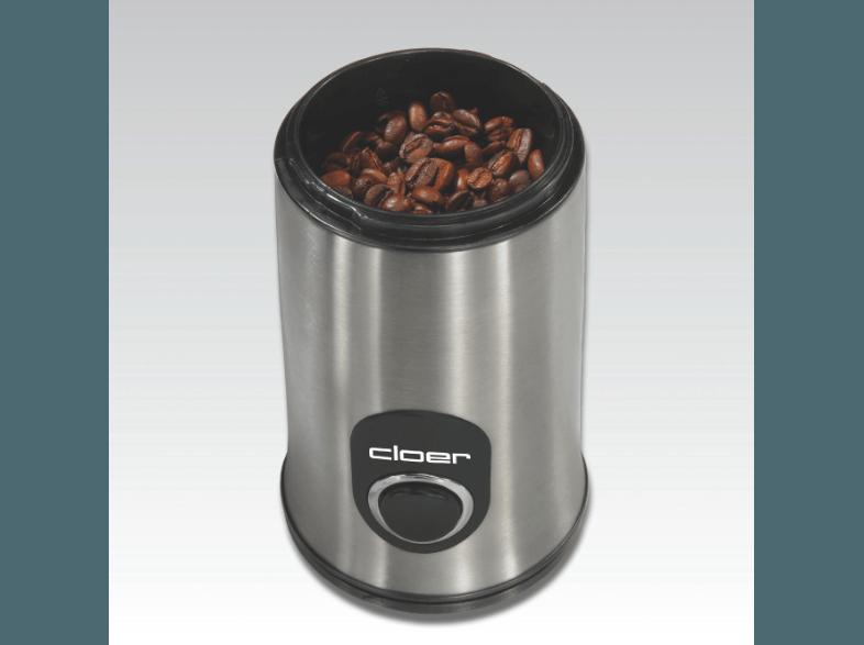 CLOER 7579 Kaffeemühle Edelstahl matt (150 Watt, Schlagmahlwerk)