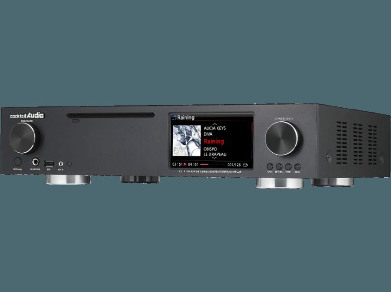 COCKTAIL AUDIO X30-L2000-B - AudioServer, Ripper und Player (App-steuerbar, Ja, über USB Adapter, Schwarz)